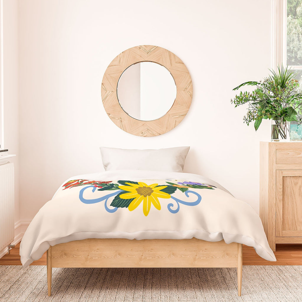 Design by Spark Love Human Made Floral Wreath Duvet Cover