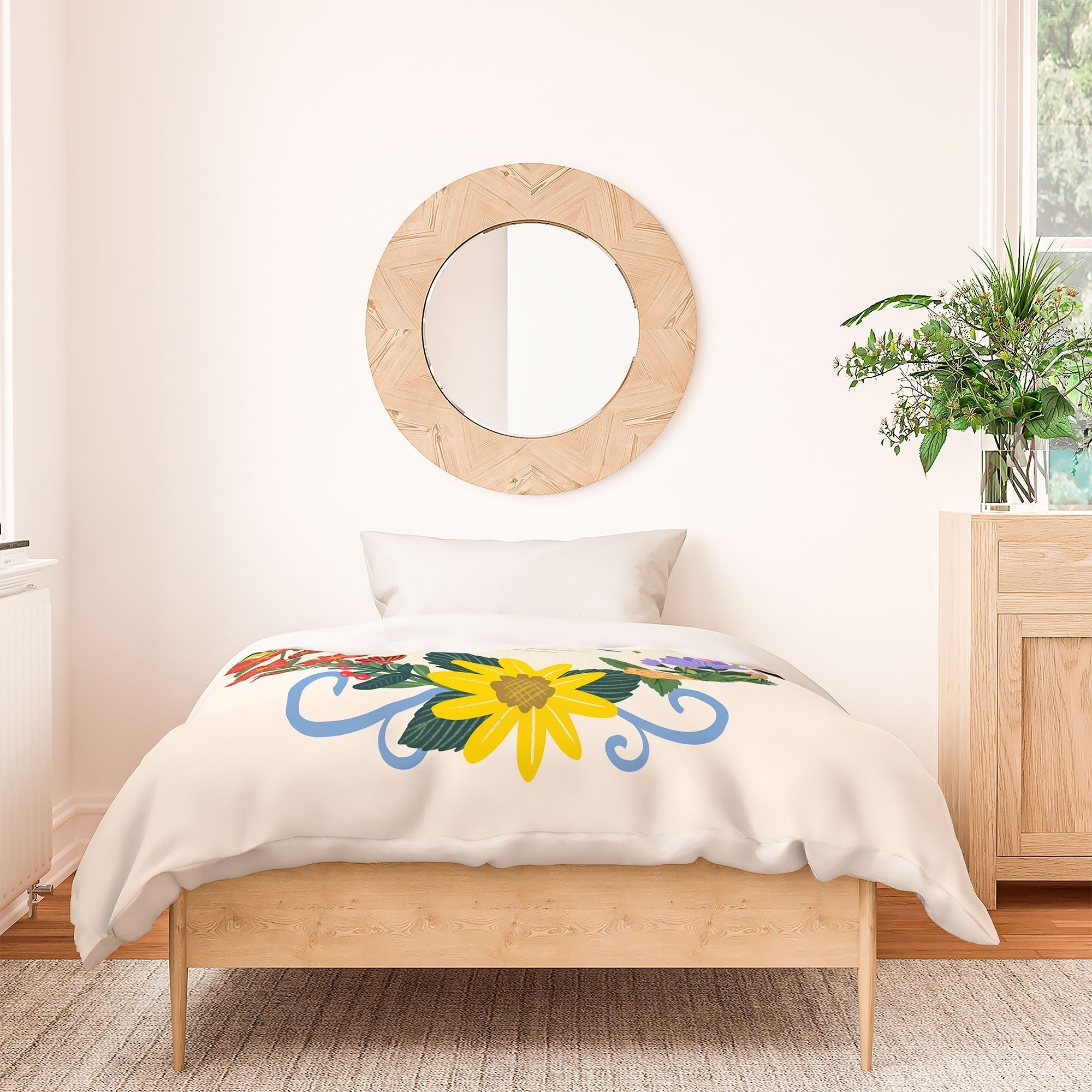 Design by Spark Love Human Made Floral Wreath Duvet Cover