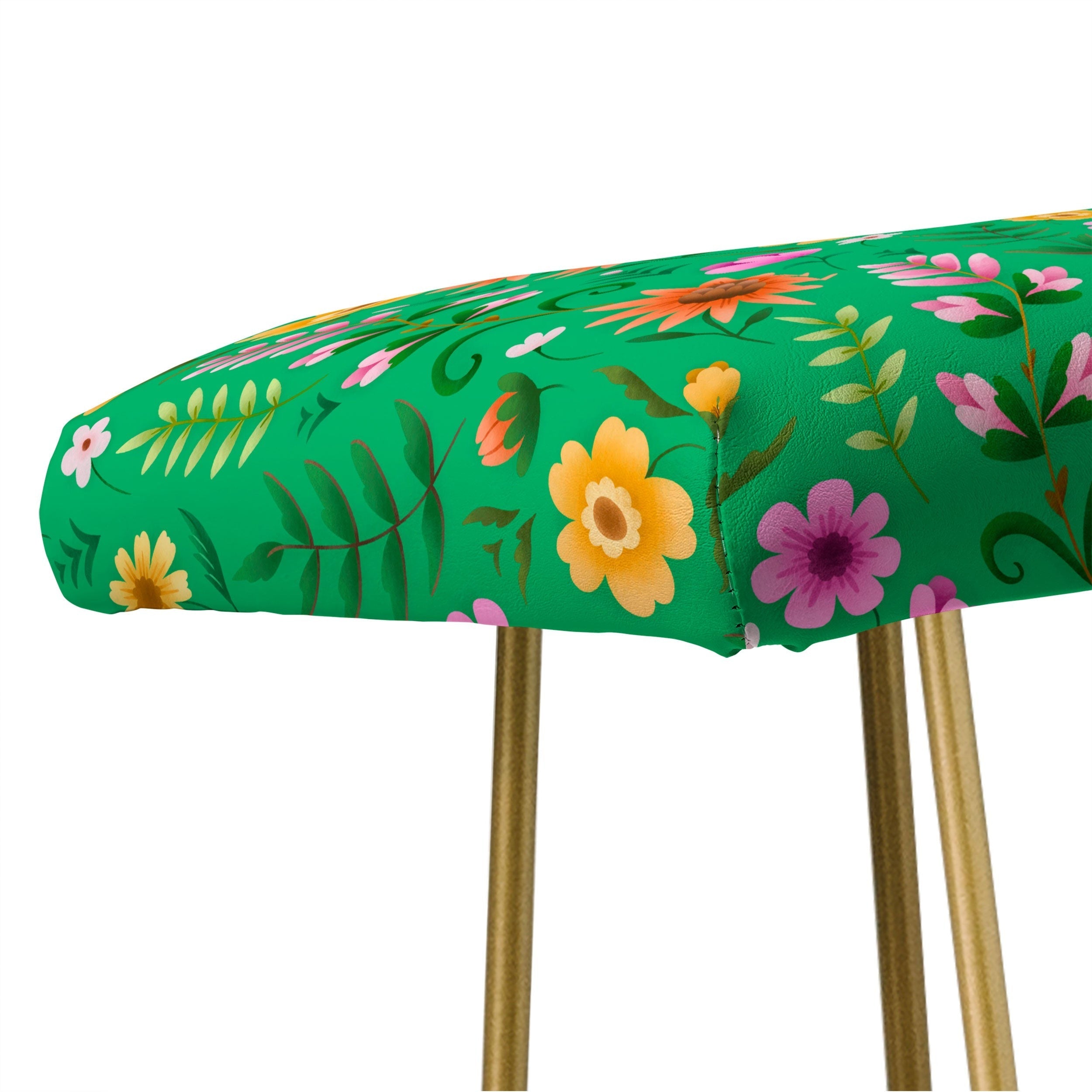 Pimlada Phuapradit Ditsy Spring Floral Green Bench
