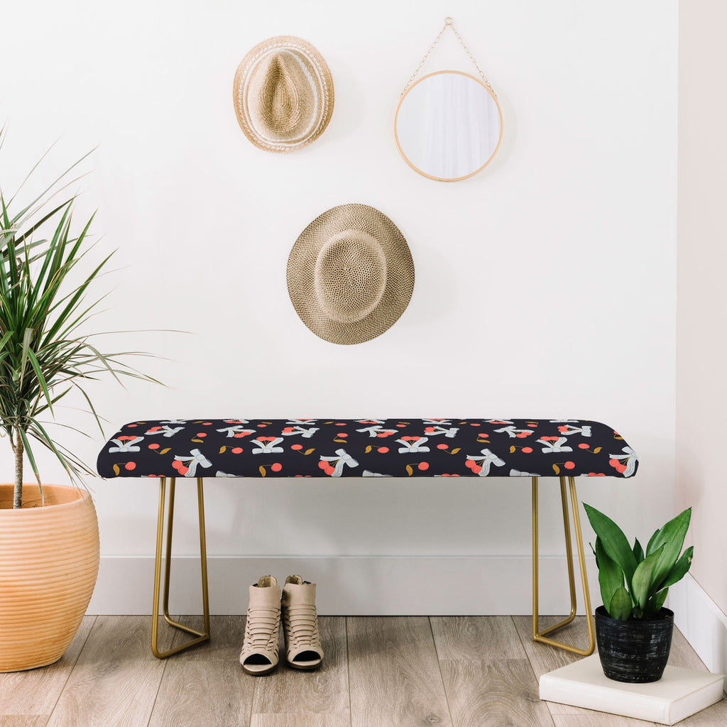 Jennifer Labre Cherries and Bows Bench