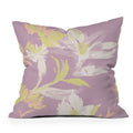 Gabriela Fuente Emma Lilac Floral Outdoor Throw Pillow