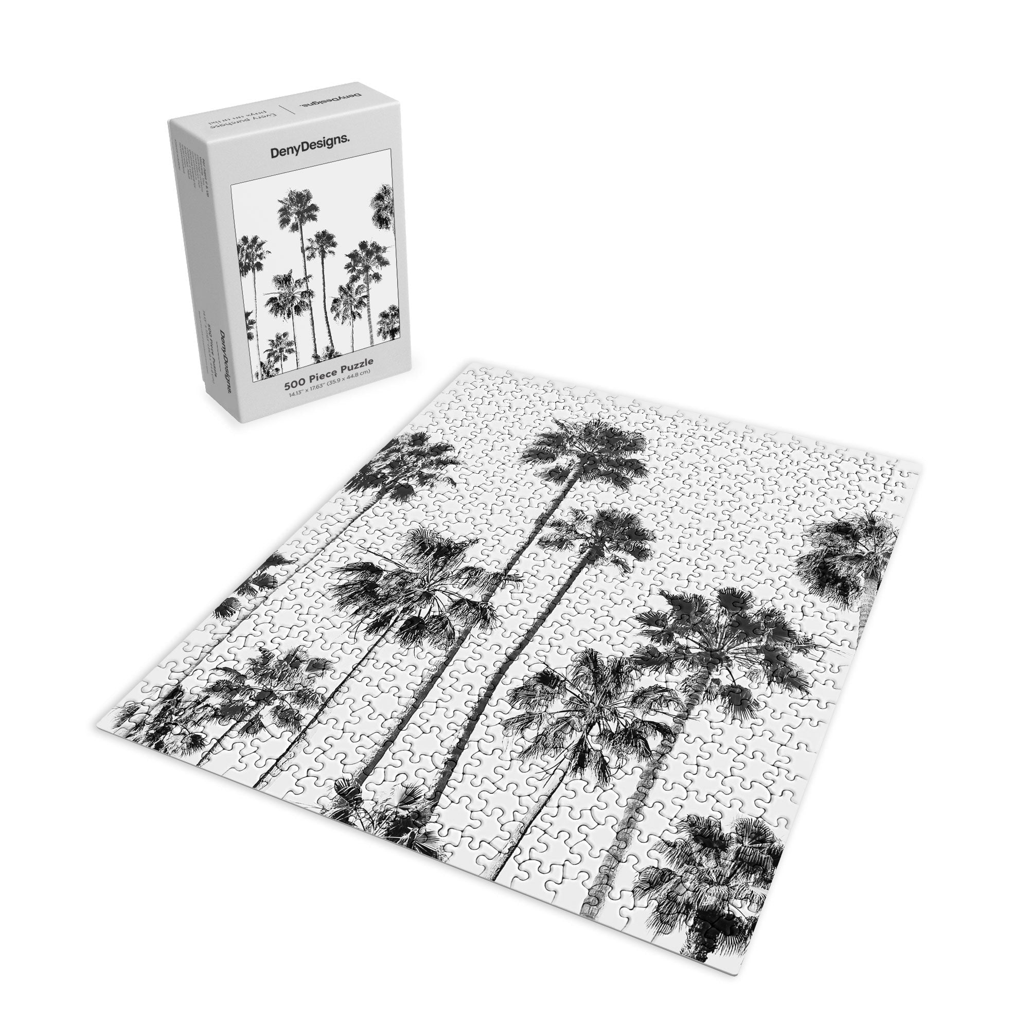 Gal Design Black And White Palms Puzzle