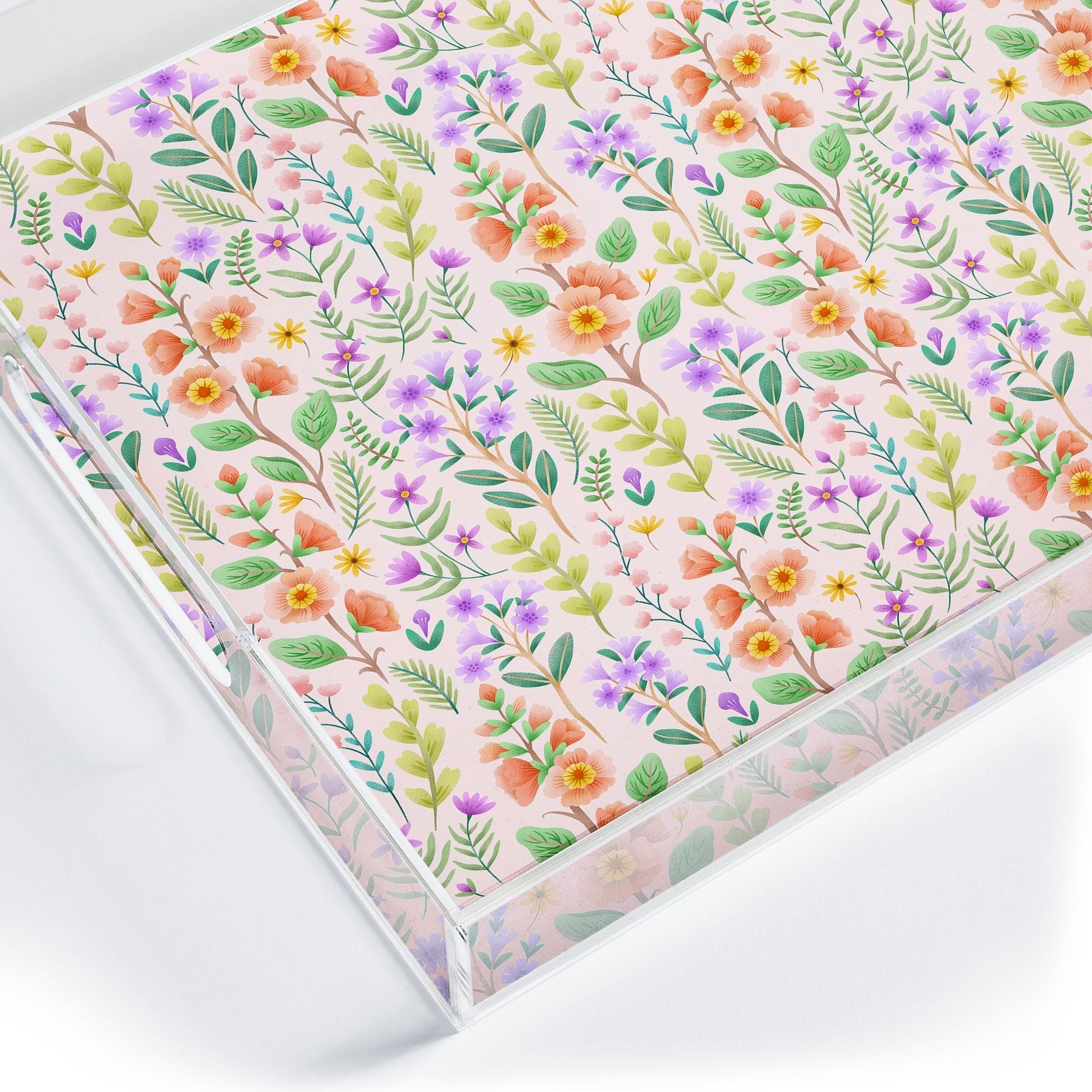 Pimlada Phuapradit Ditsy Spring Floral Acrylic Tray