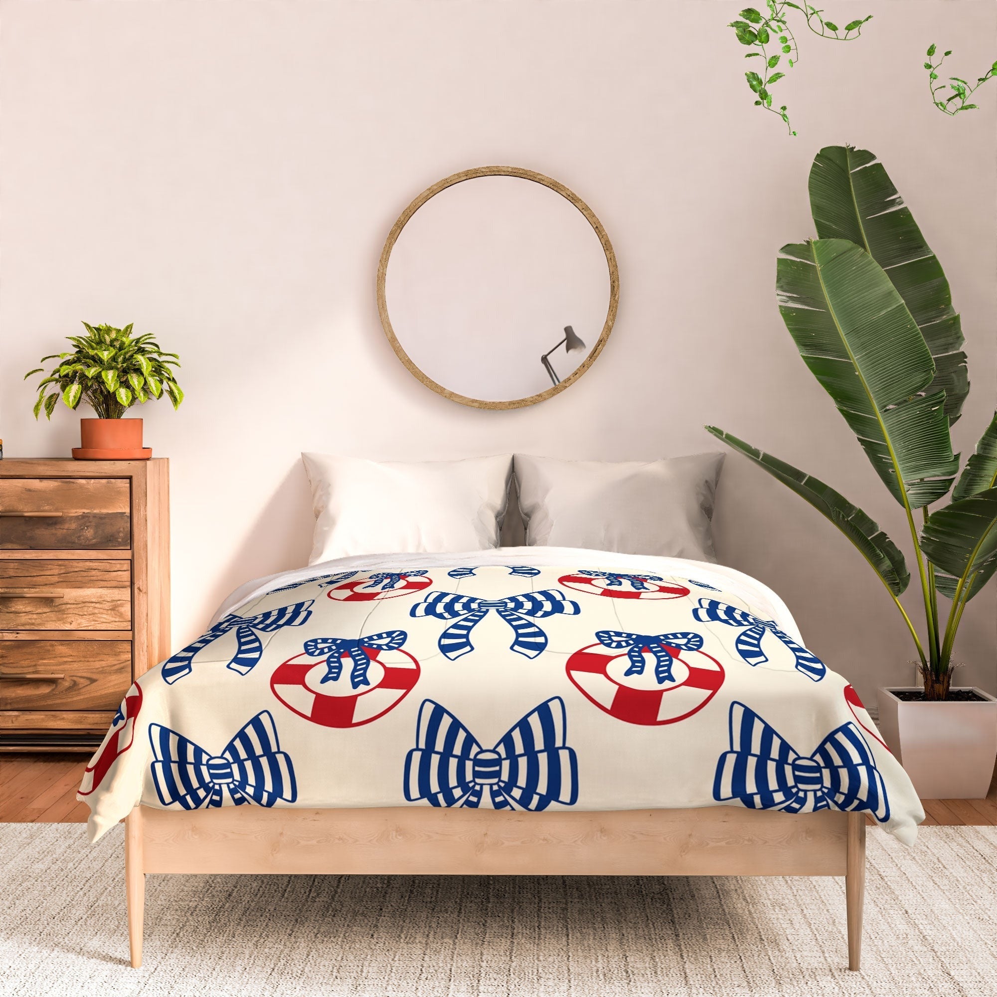 Design by Spark Nautical Christmas Bows Comforter