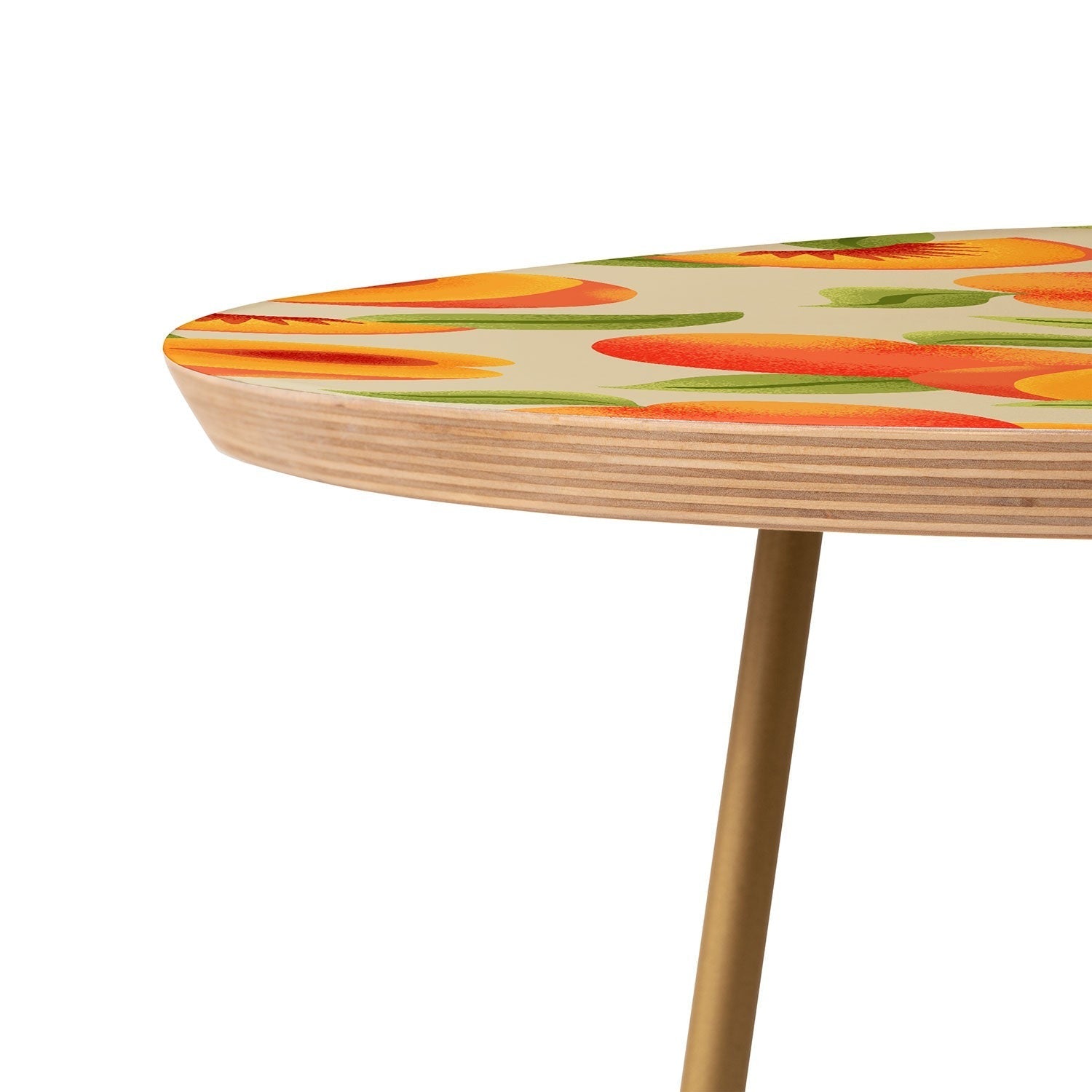 Jessica Molina Peach Pattern Round Side Table