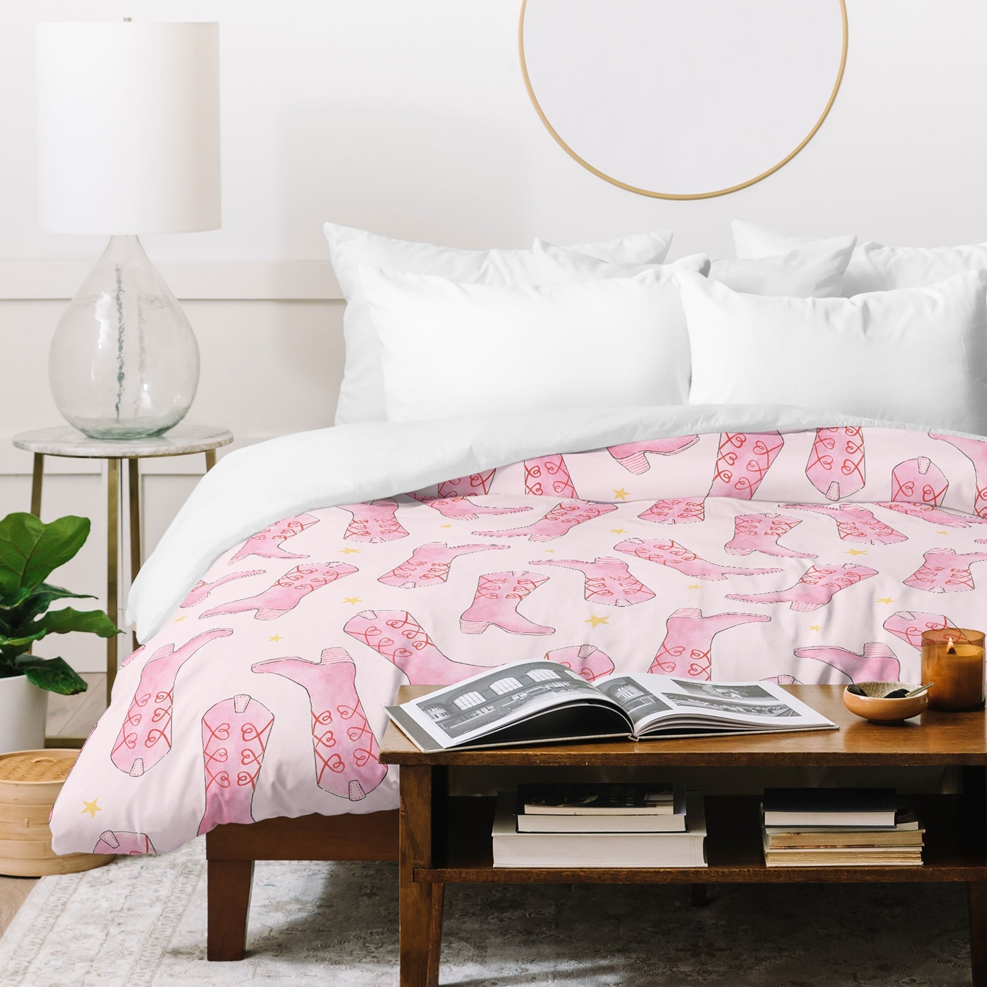 Love_Ryming Stars and Boots Duvet Cover