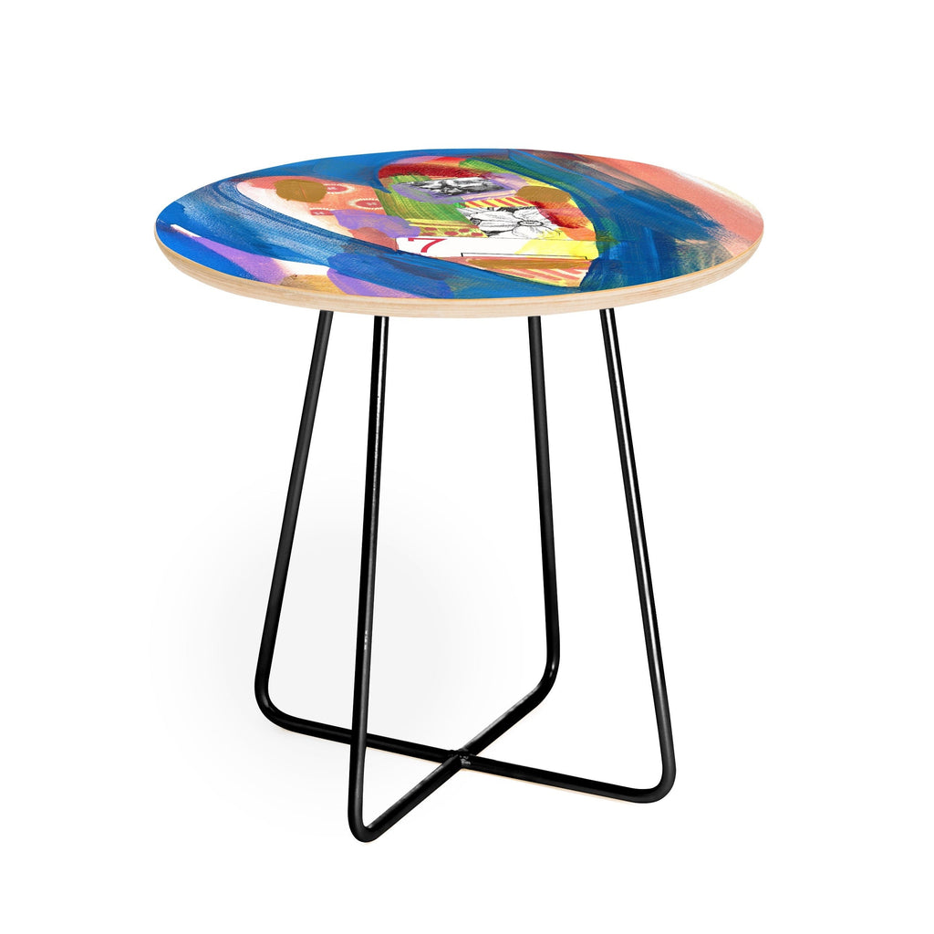 Natalie Baca Lucky in Love Round Side Table