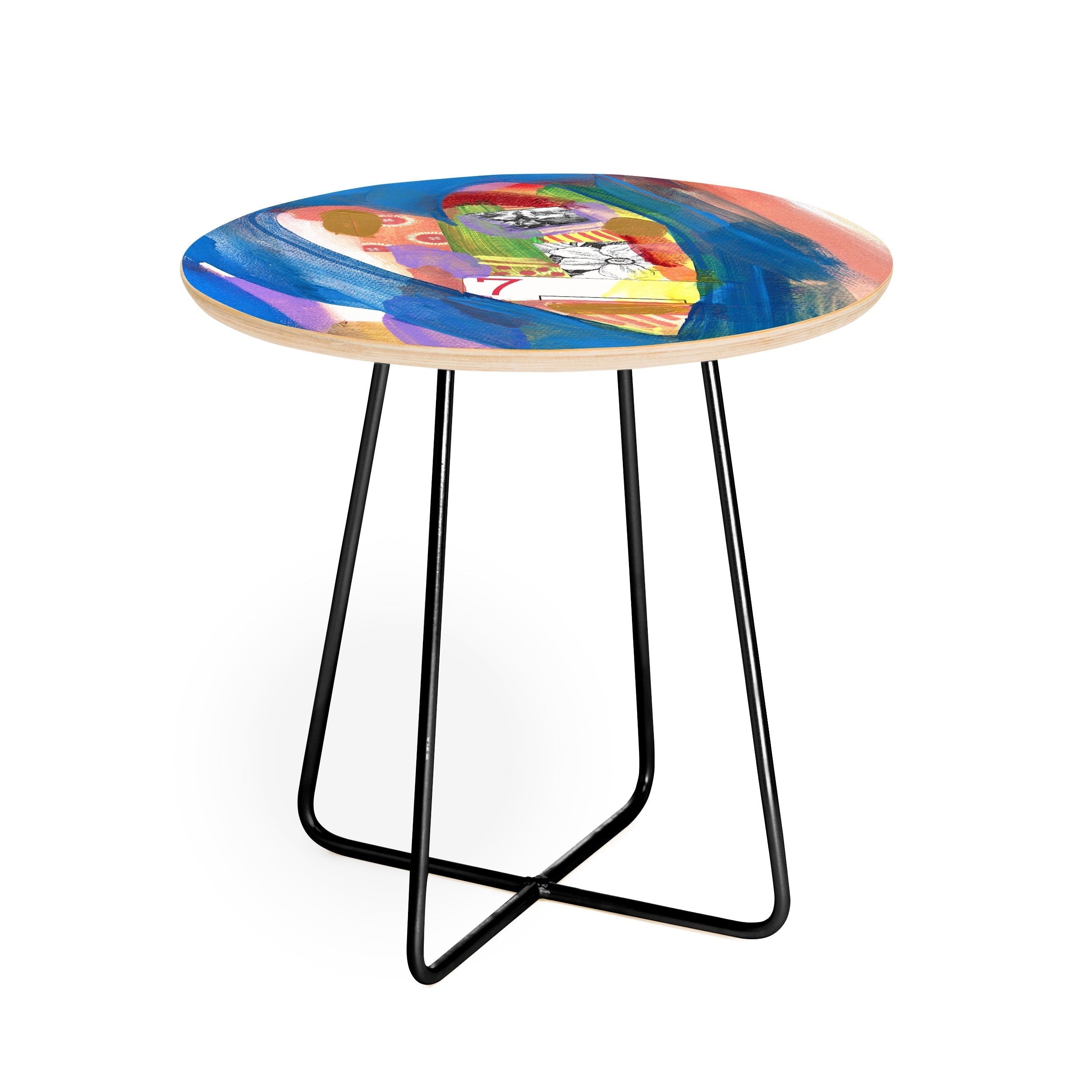 Natalie Baca Lucky in Love Round Side Table
