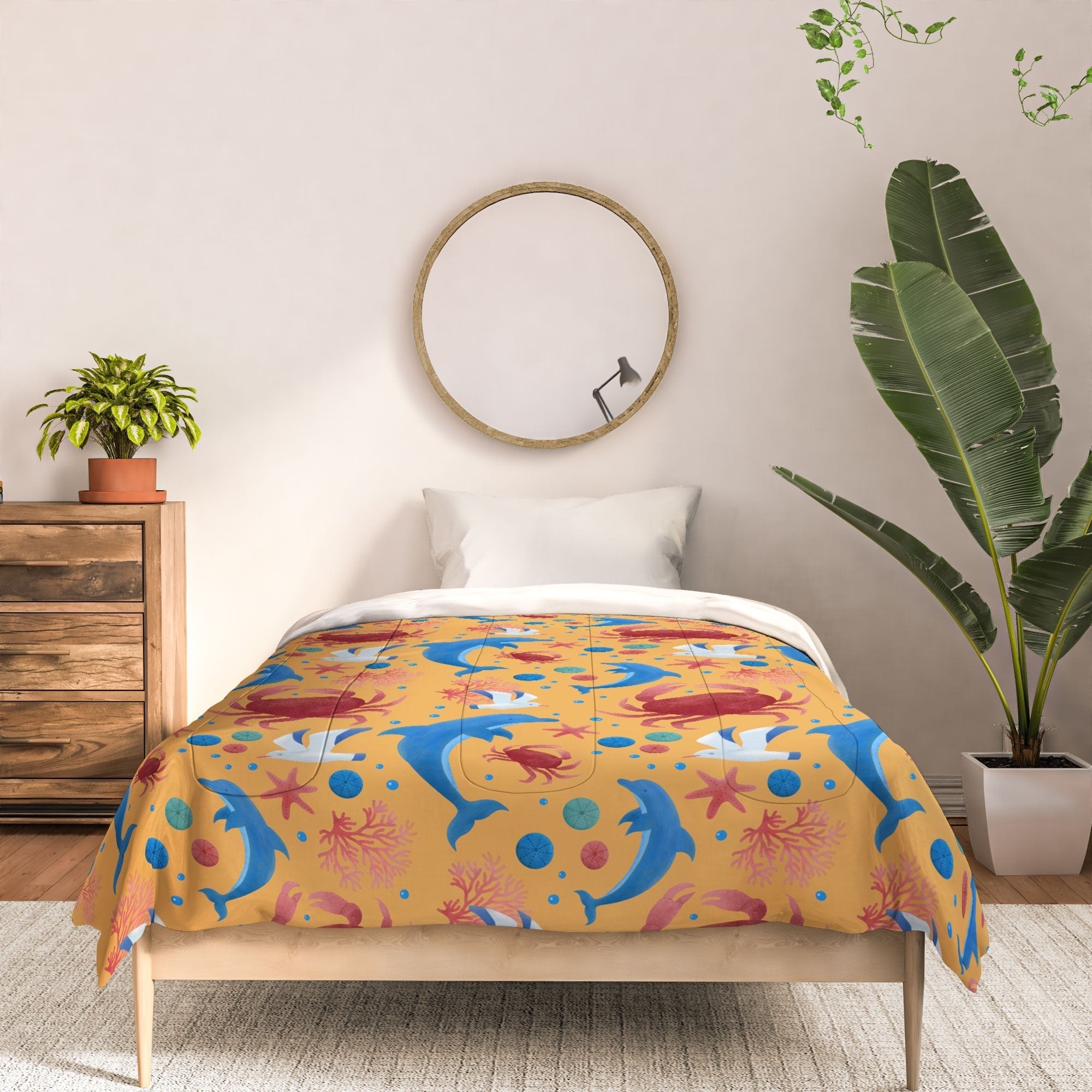 Seta Zakian Sailing Sealife yellow Comforter
