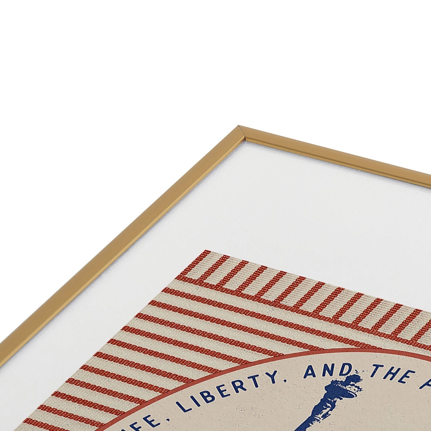 DENY Designs Life Liberty Metal Framed Art Print