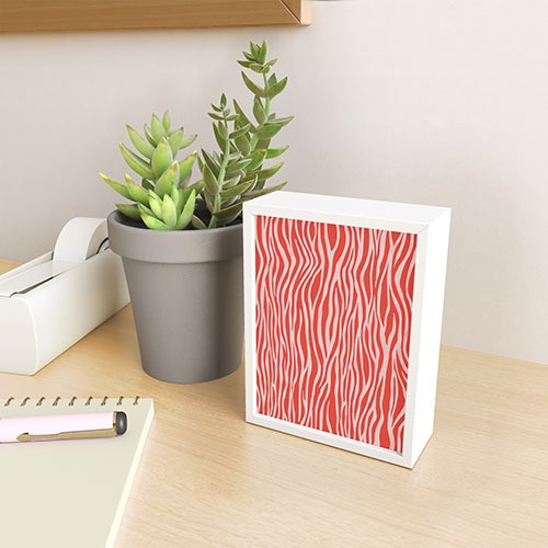 Avenie BR Red Zebra Stripe Framed Mini Art Print