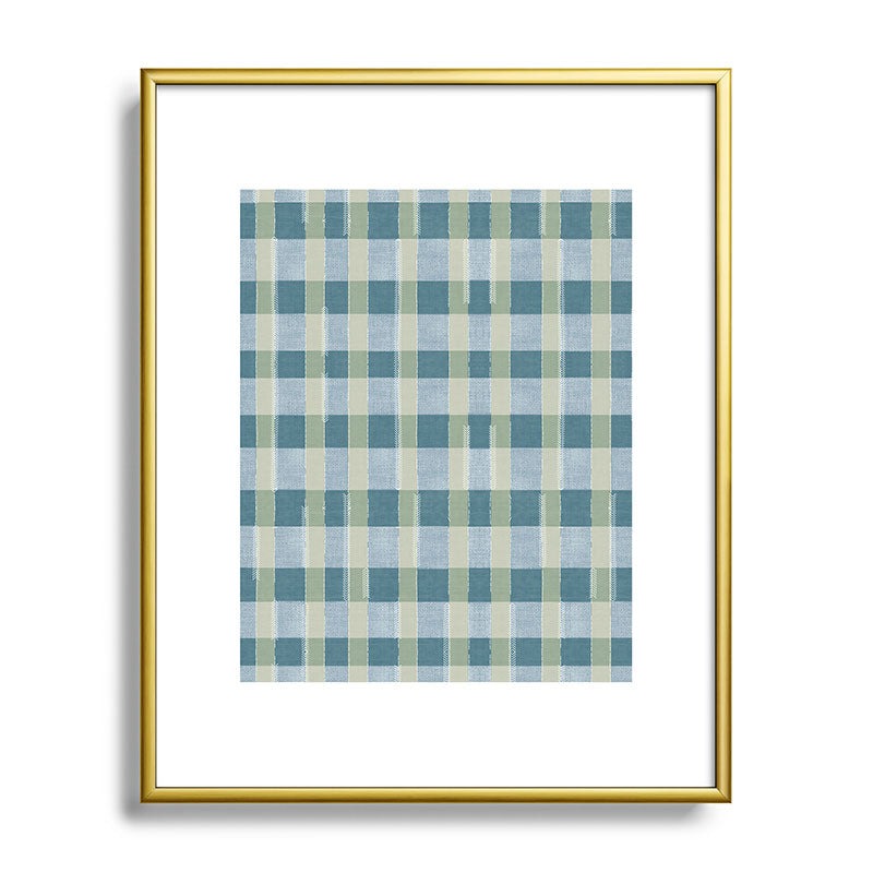 Marta Barragan Camarasa Country Style Checks Metal Framed Art Print