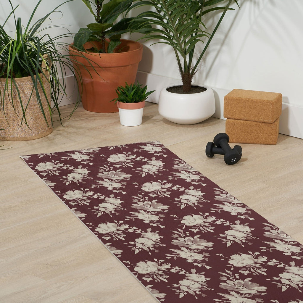 Marta Barragan Camarasa Antique Petal Romance Yoga Mat