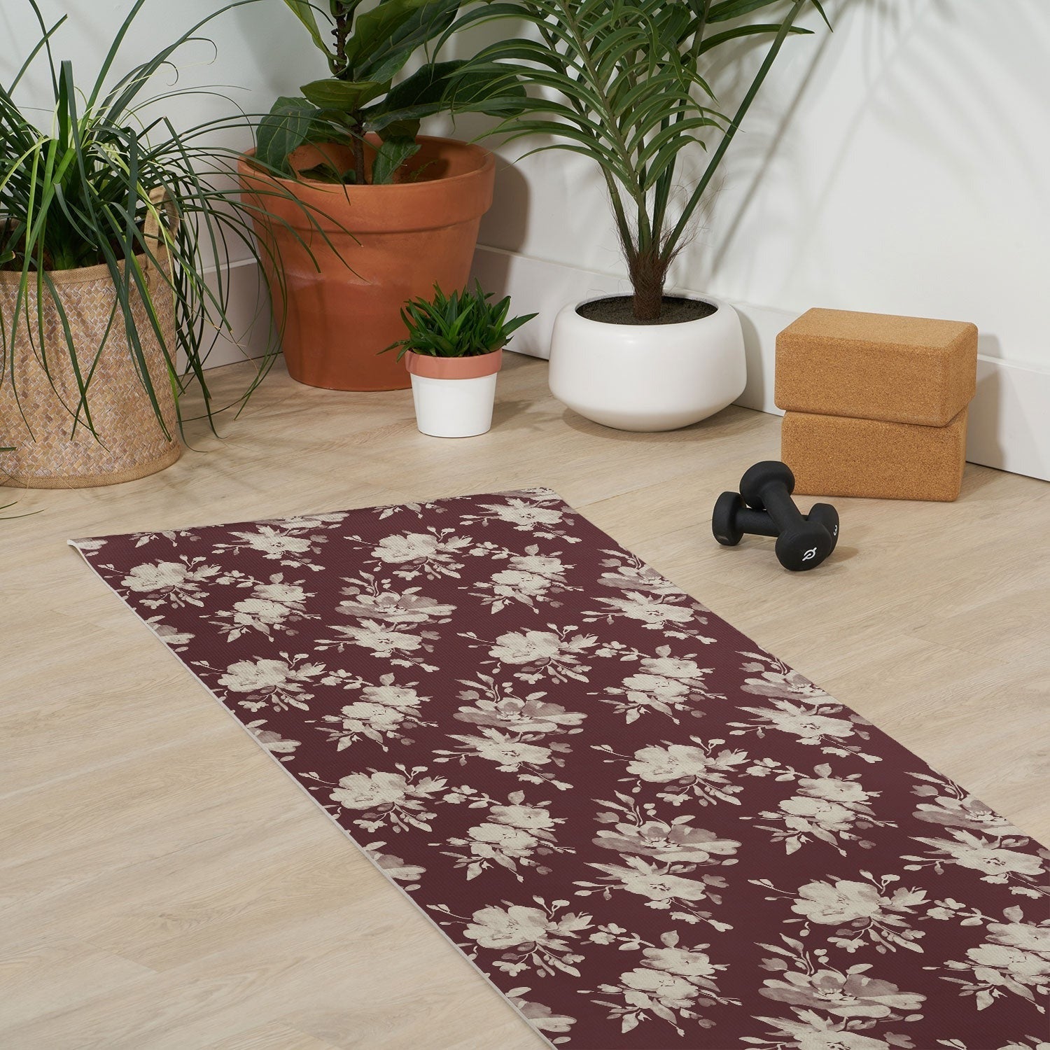 Marta Barragan Camarasa Antique Petal Romance Yoga Mat