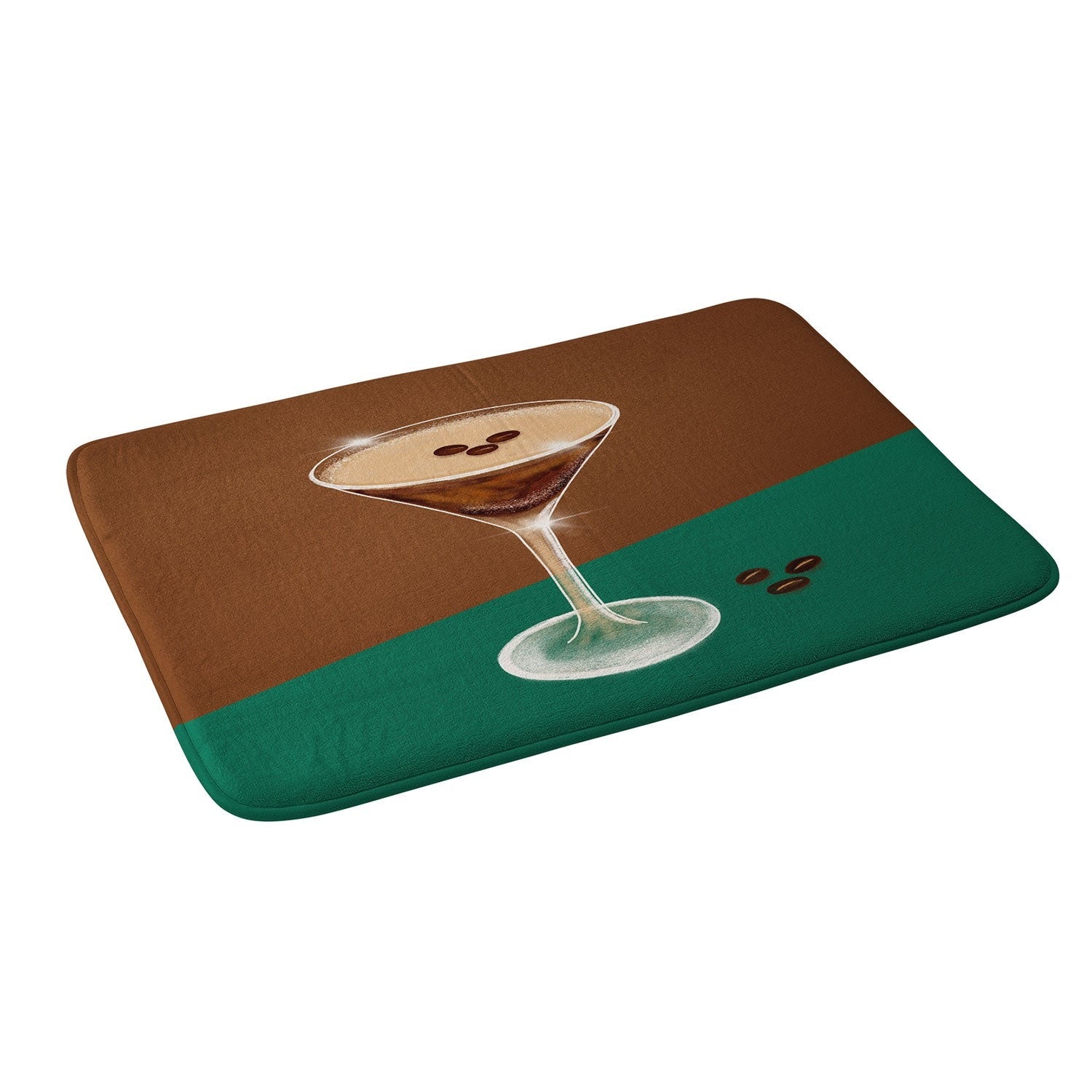 Design by Spark Expresso Martini Coffee Beans Memory Foam Bath Mat