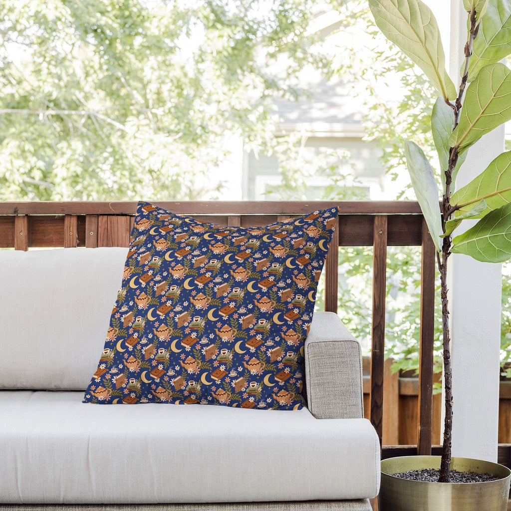 Avenie Moonlit Reading Nook II Outdoor Throw Pillow