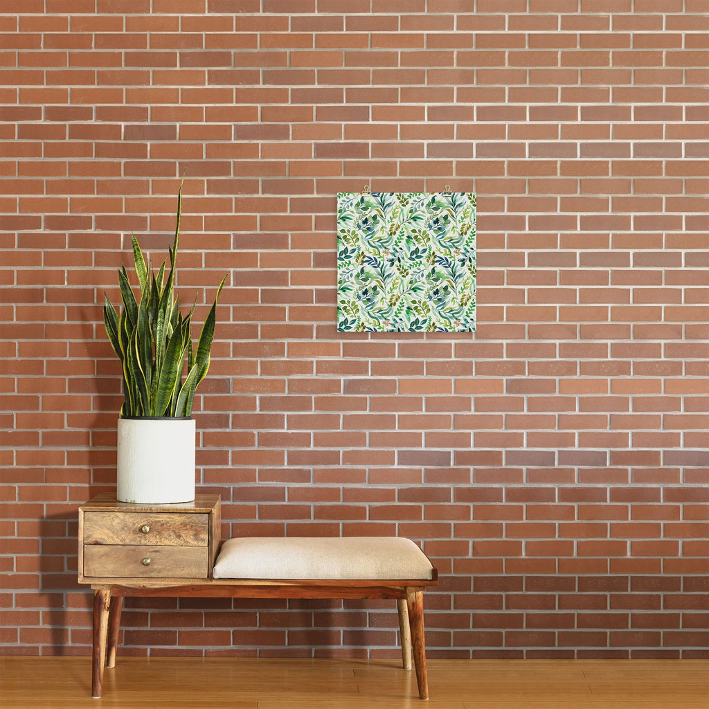 Ninola Design Botanic Retreat Loose Botanical Leaves Watercolor Green Art Print