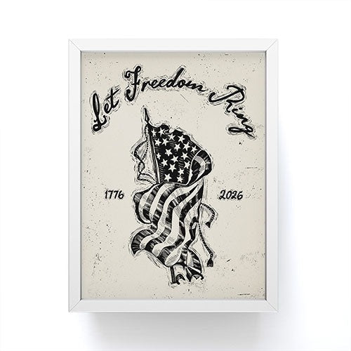 DENY Designs Let Freedom Ring Block Framed Mini Art Print