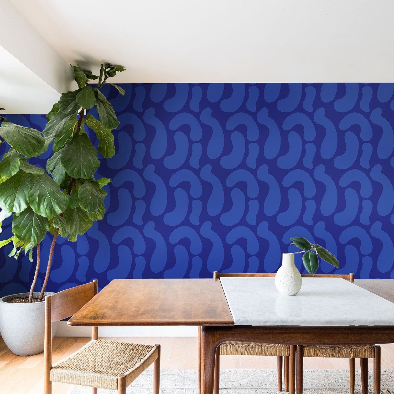 Camilla Foss Blue Pebble Wallpaper
