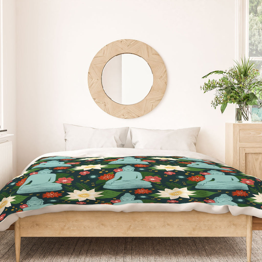 Design by Spark Meditating Lotus Buddha Duvet Cover