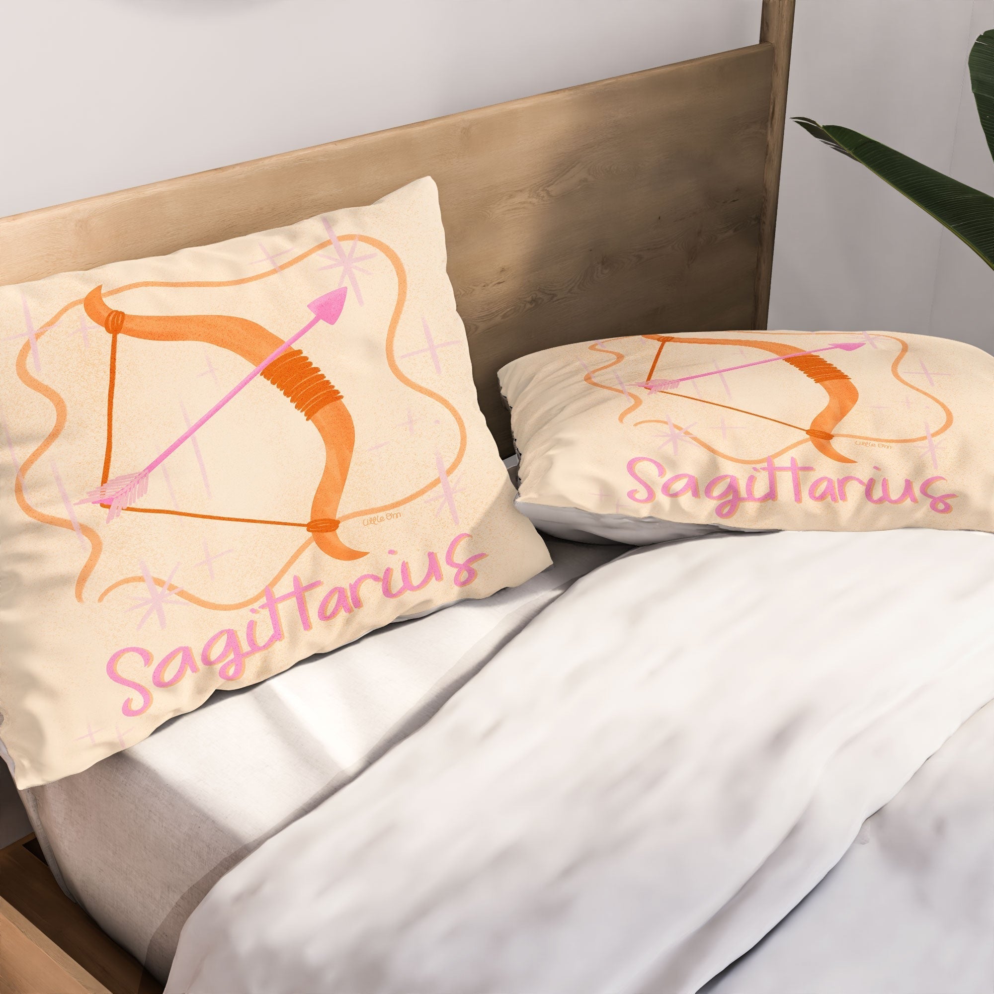 Little Om Zodiac Sign Sagittarius Pillow Shams