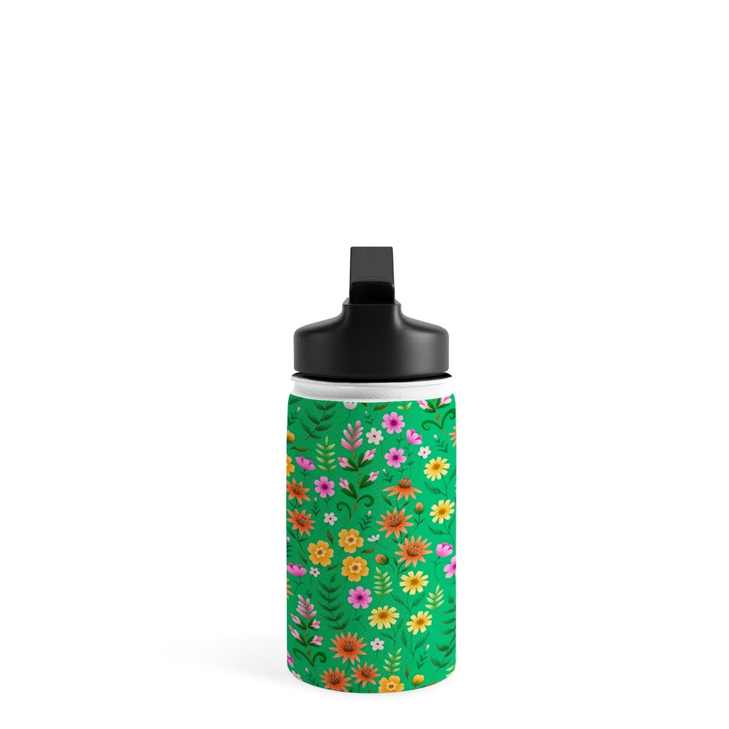 Pimlada Phuapradit Ditsy Spring Floral Green Water Bottle
