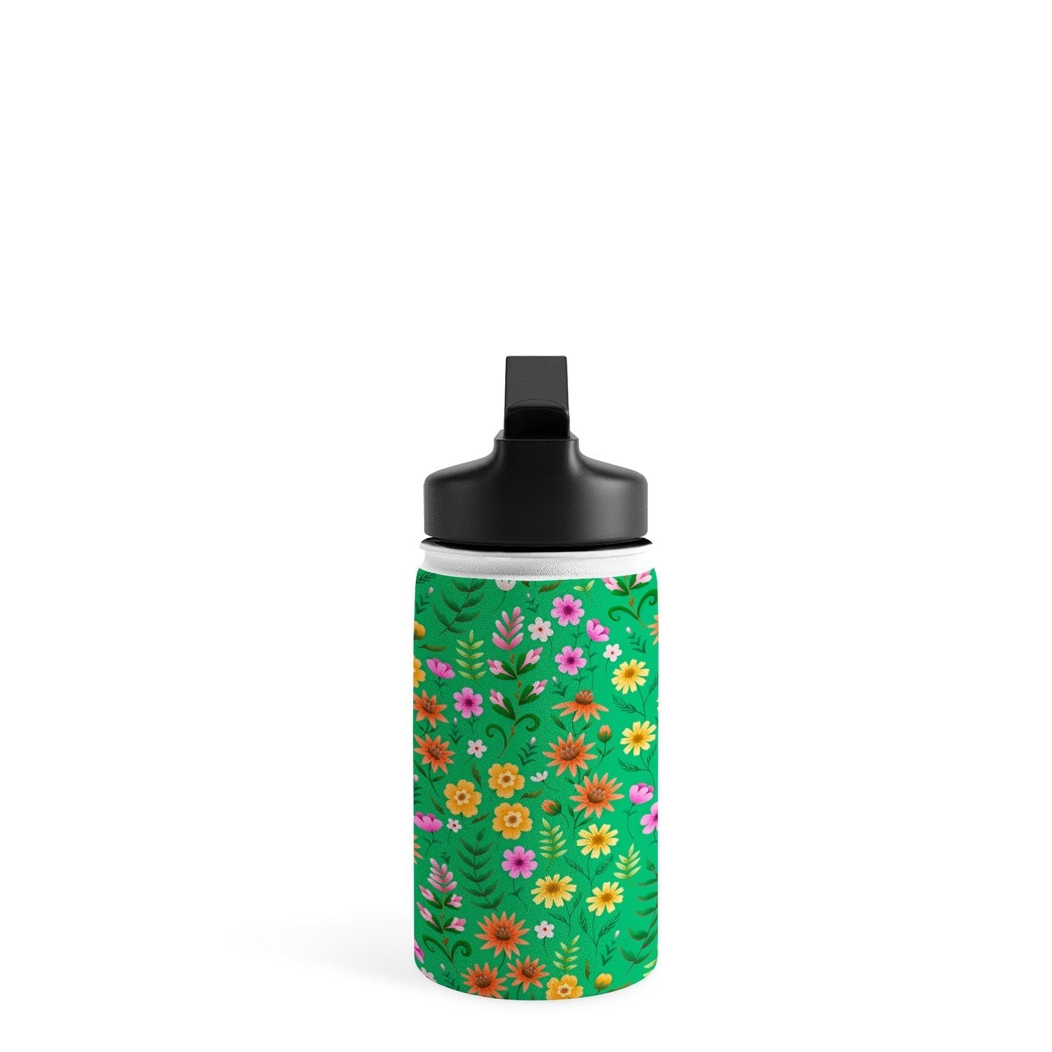Pimlada Phuapradit Ditsy Spring Floral Green Water Bottle