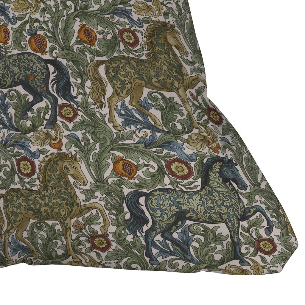 Marta Barragan Camarasa Renaissance Horse Garden Outdoor Throw Pillow