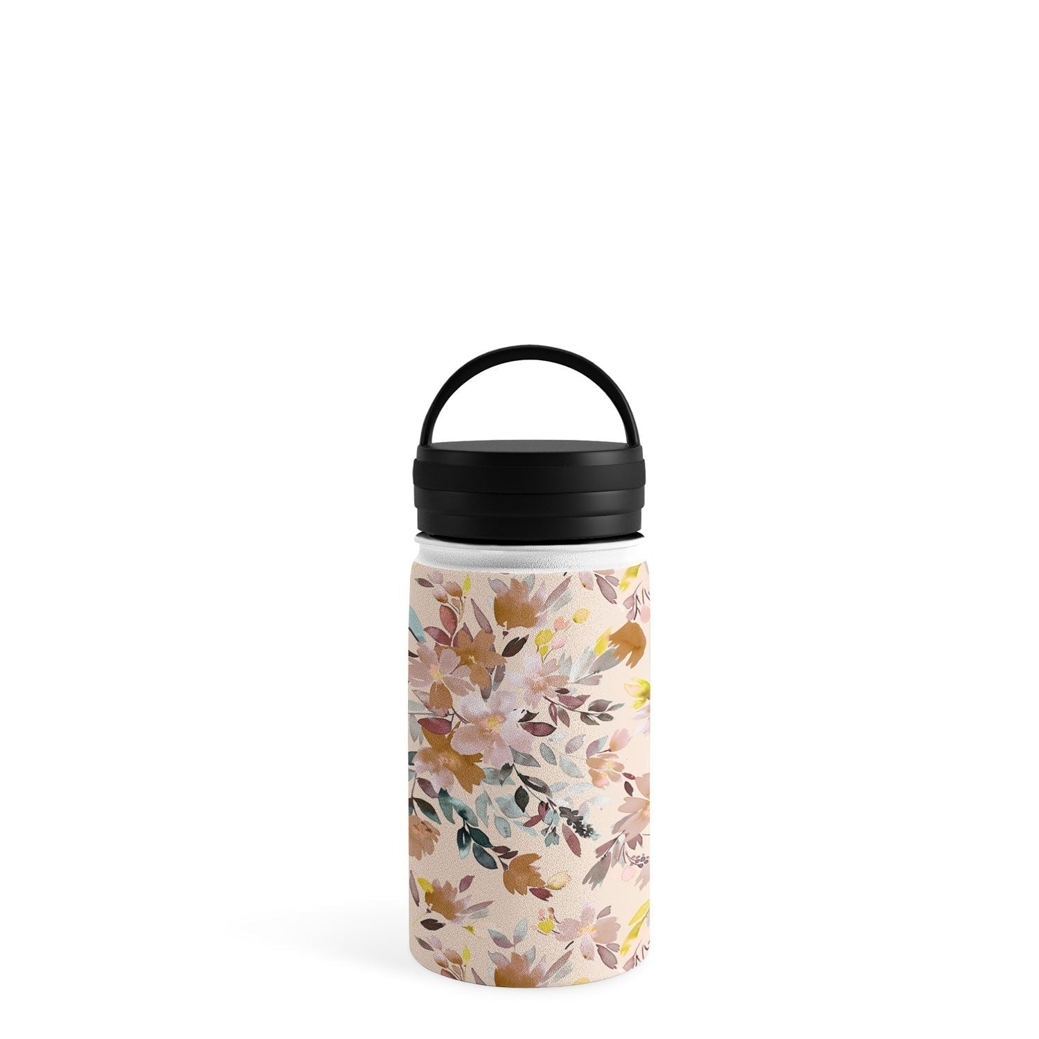 Ninola Design Botanic Retreat Floral Oleander Whimsical Soft Pink Water Bottle