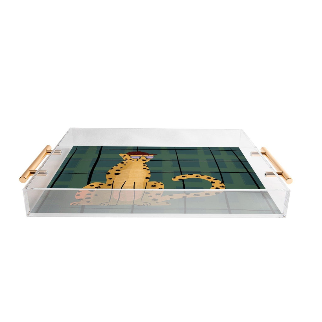 Design by Spark Cheetah Cool Cat Acrylic Tray