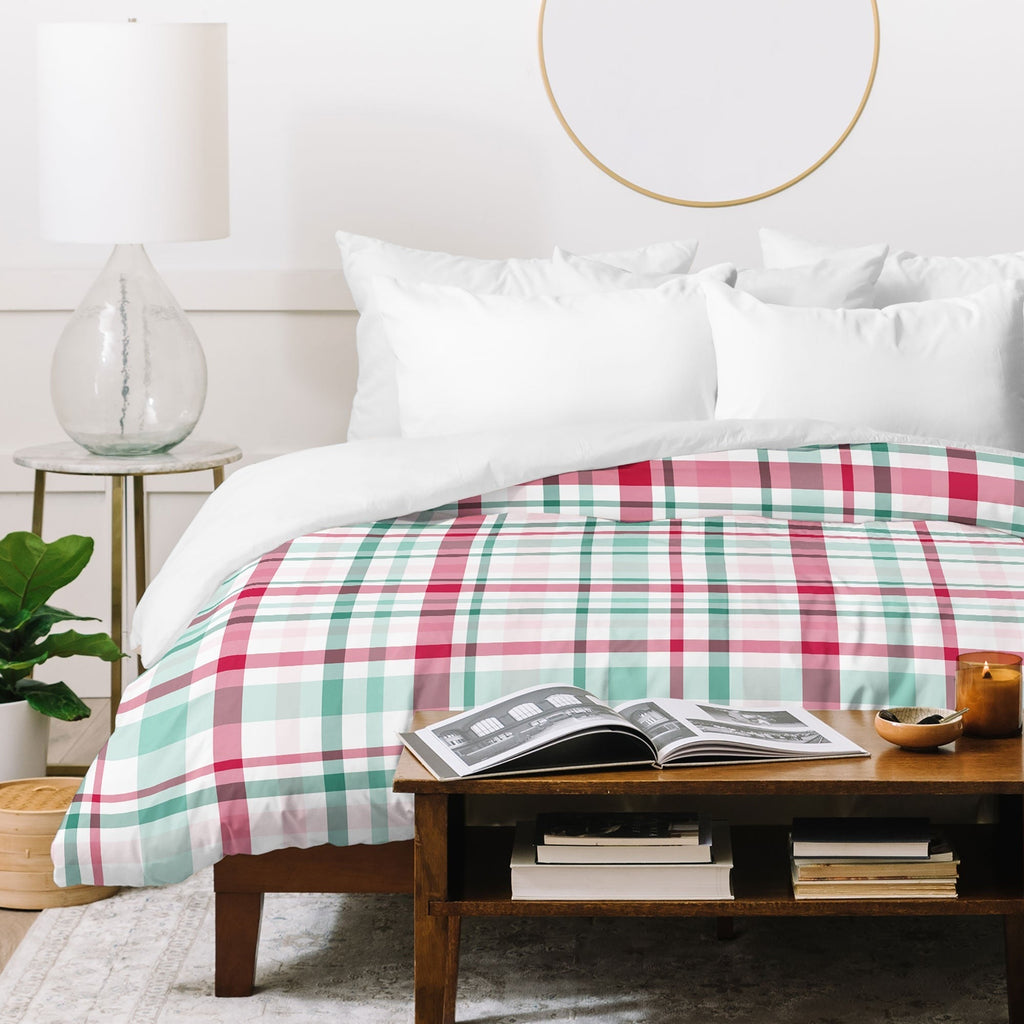 Lisa Argyropoulos Merry Vintage Plaid Duvet Cover