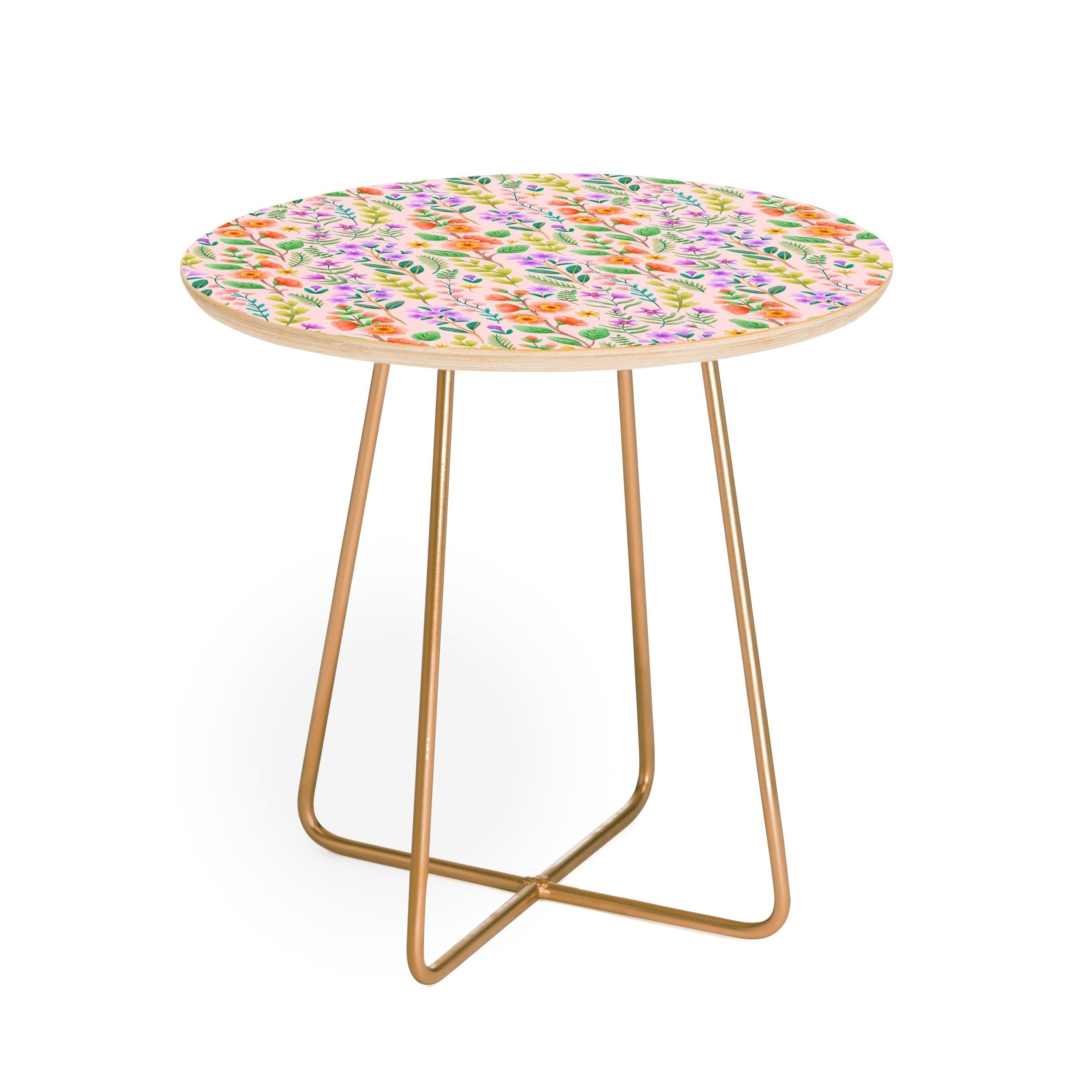 Pimlada Phuapradit Ditsy Spring Floral Round Side Table