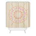 Little Om Zodiac Signs cream Shower Curtain