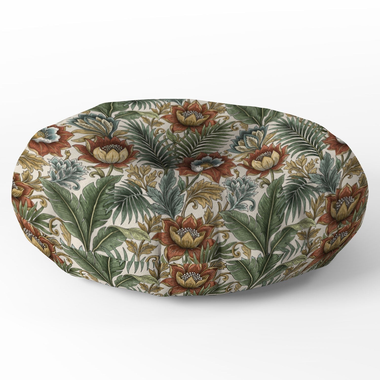 Marta Barragan Camarasa Retro Jungle Garden Floor Pillow Round