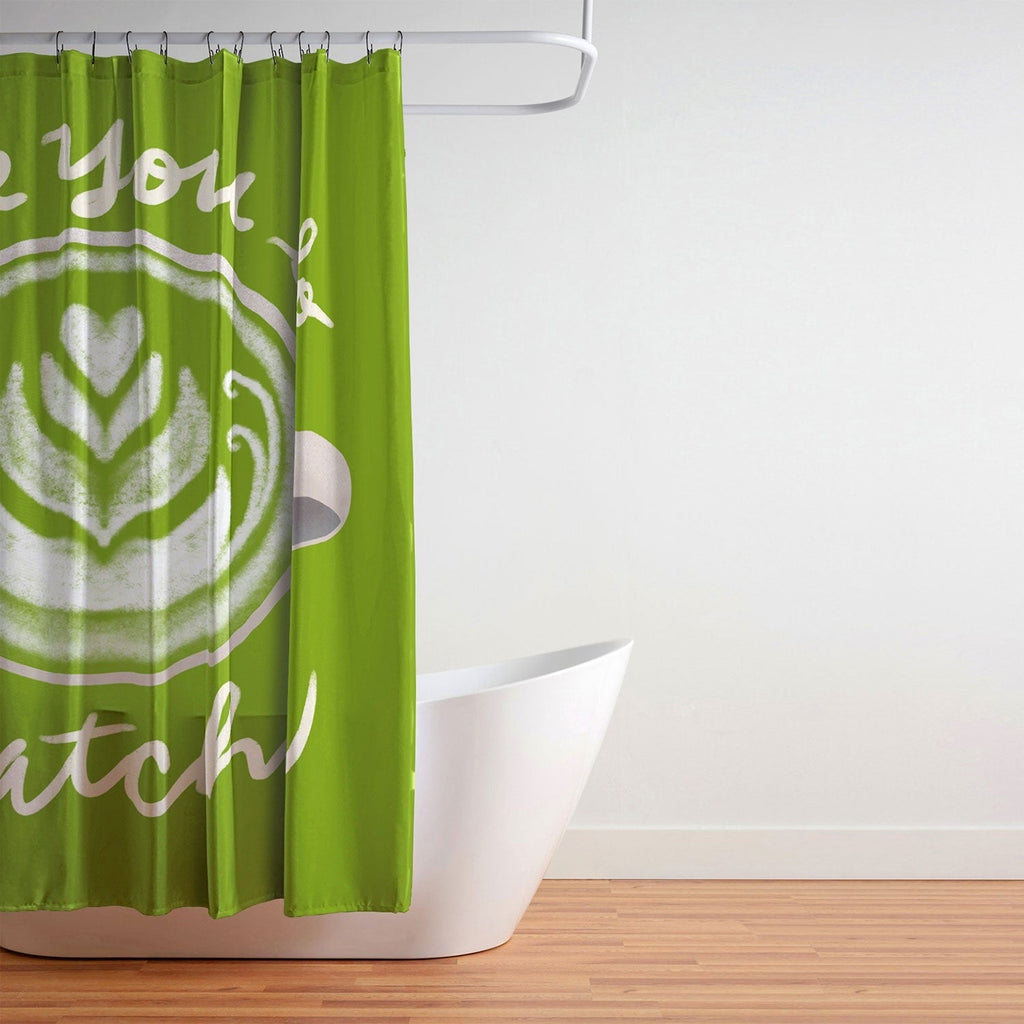 Design by Spark Love You So Matcha Shower Curtain