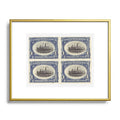 DENY Designs 1901 1c Fast Lake Navigation Stamps Metal Framed Art Print