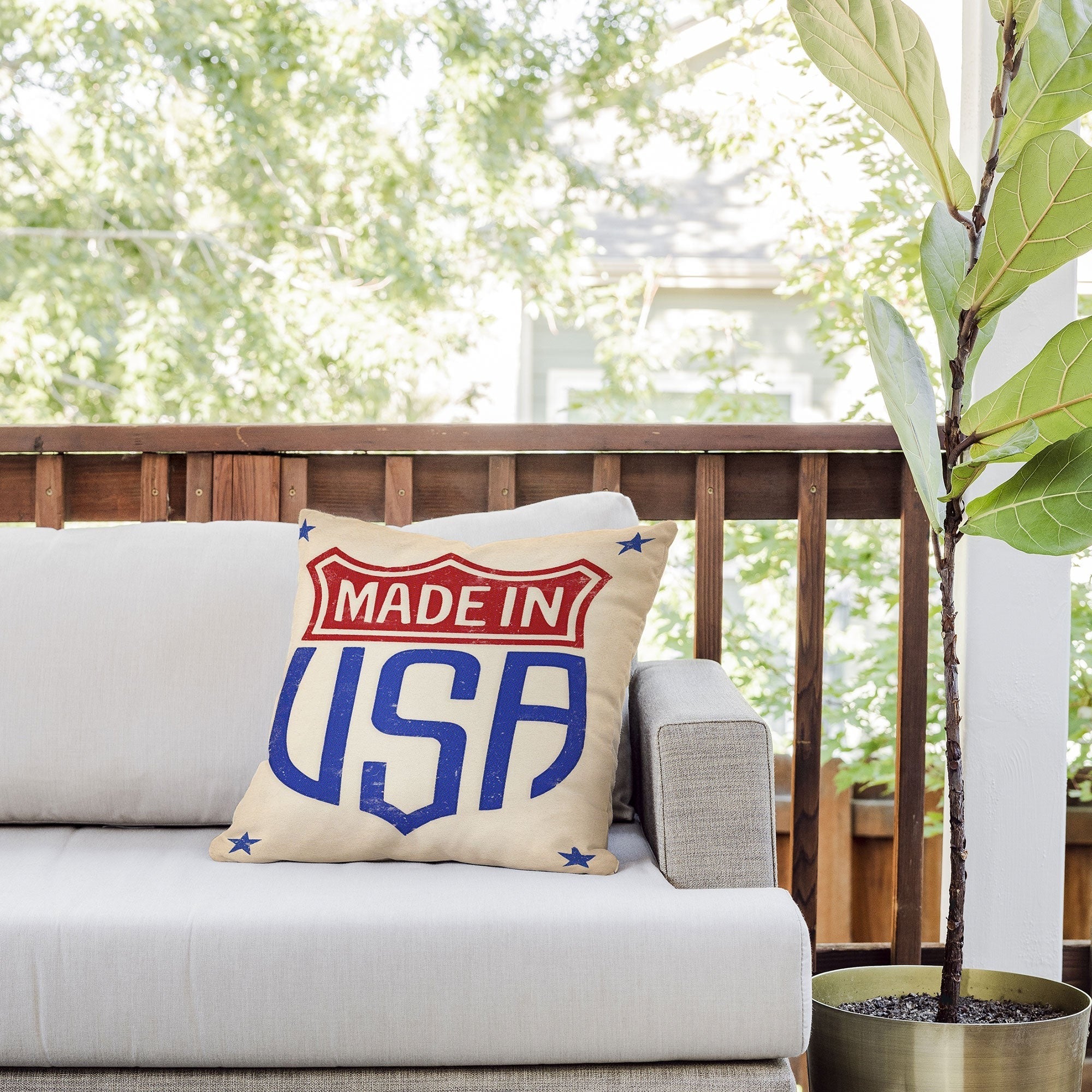 DENY Designs Made in USA Outdoor Throw Pillow