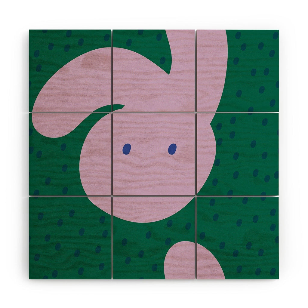 Camilla Foss Pebbles and Rabbit Wood Wall Mural