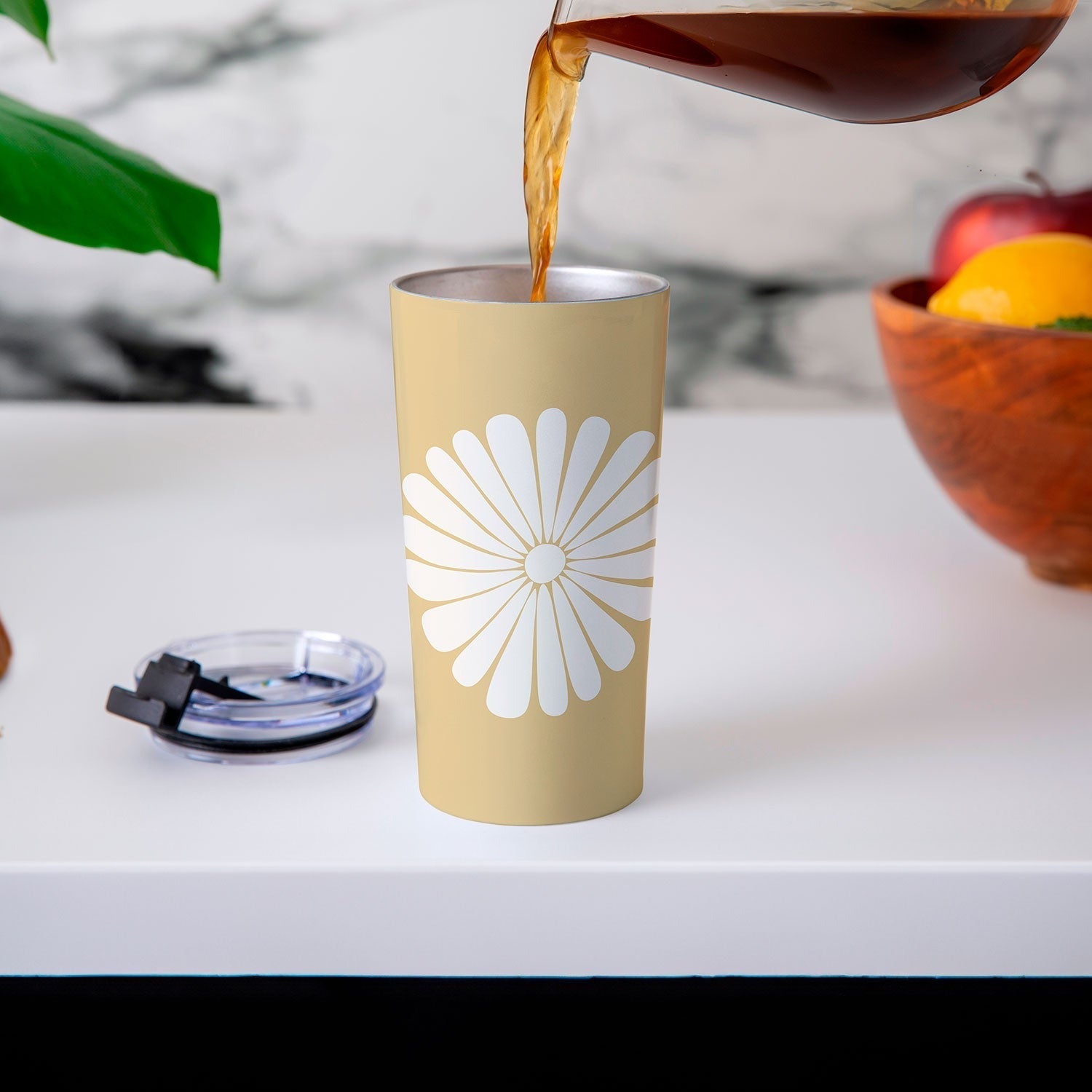 Colour Poems Retro Daisy XXIV Travel Mug