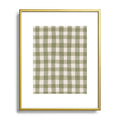 Menina Lisboa Rustic Green Plaid Metal Framed Art Print