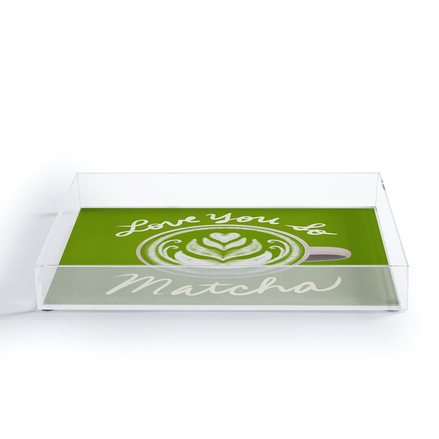 Design by Spark Love You So Matcha Acrylic Tray