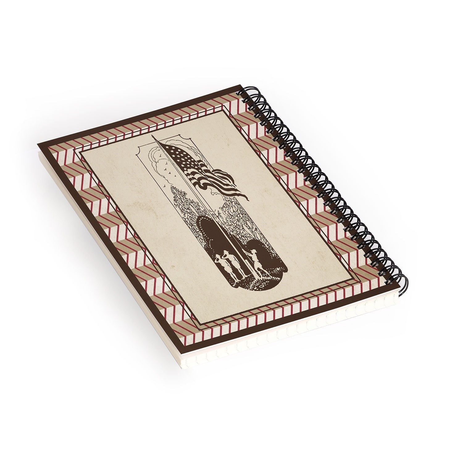 DENY Designs Flag Raisers Striped Square Spiral Notebook