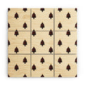 Design by Spark Black And Gold Christmas Tree Wood Wall Mural