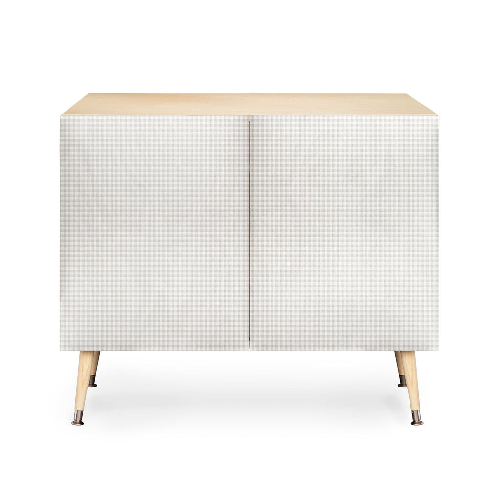 Colour Poems Gingham Plaid Pattern Cloud White Credenza