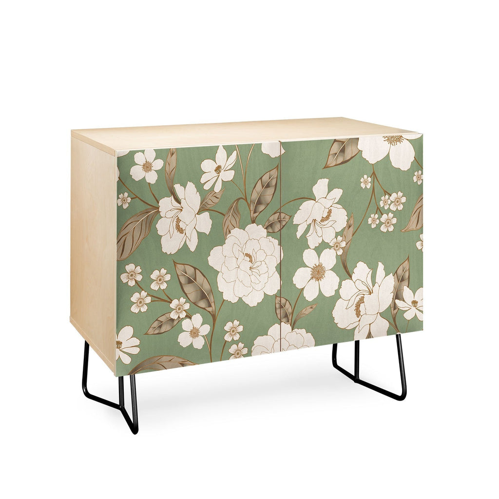 Gabriela Fuente Olive Floral Roberta Credenza