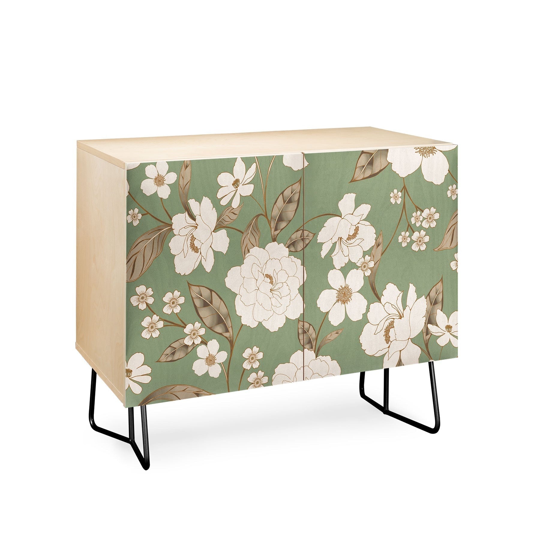 Gabriela Fuente Olive Floral Roberta Credenza