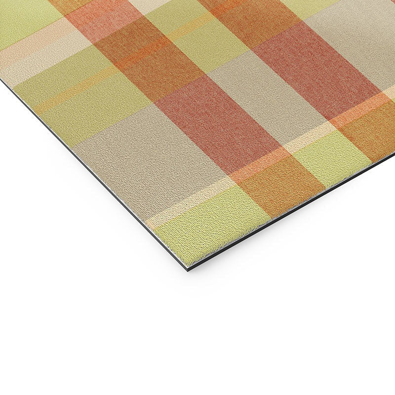 Marta Barragan Camarasa Retro Picnic Plaid Warm Tones Welcome Mat