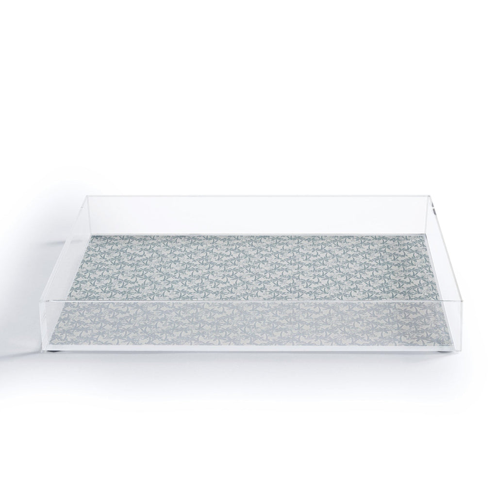 CoastL Studio Palm Forest Coastal Blue Acrylic Tray
