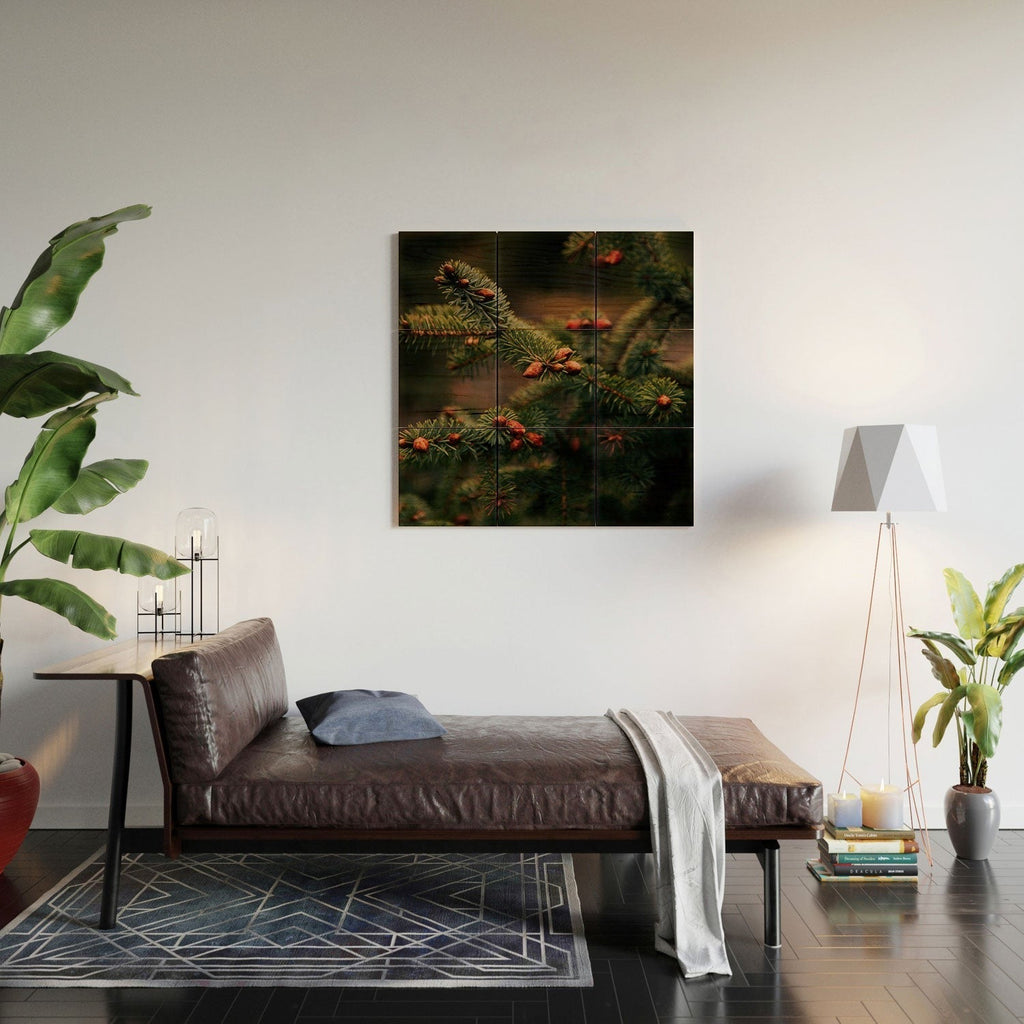Hannah Kemp Spruce Tips Wood Wall Mural