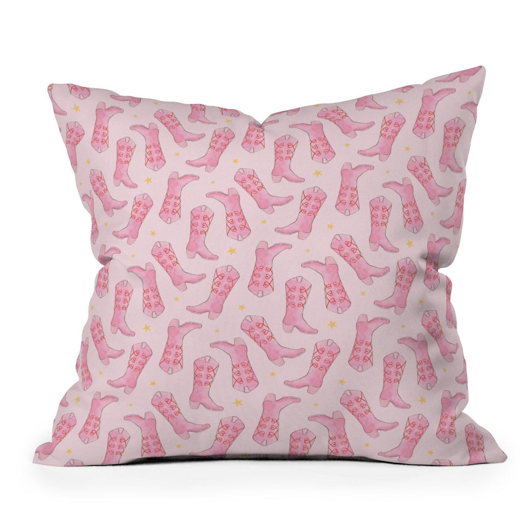 Love_Ryming Stars and Boots Outdoor Throw Pillow